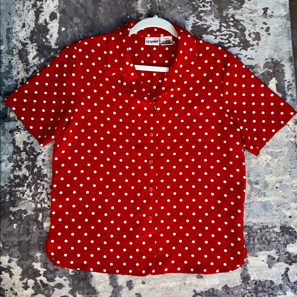 LIz Baker Polka Dot Blouse